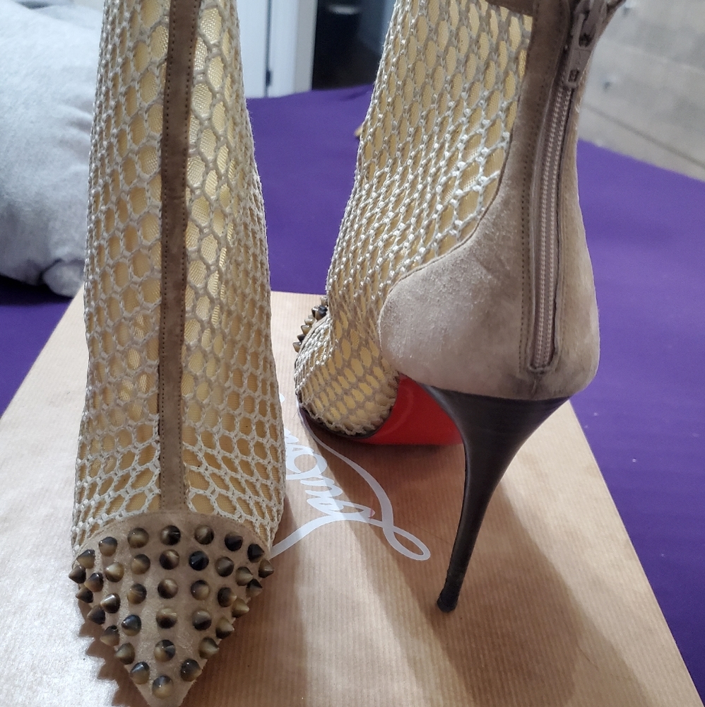 Christian Louboutin Guniboot spiked toe bootie 100m